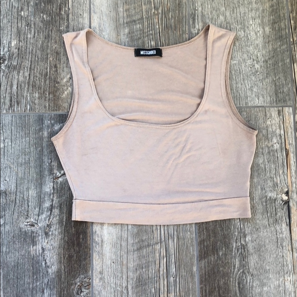 Misguided square neck crop top